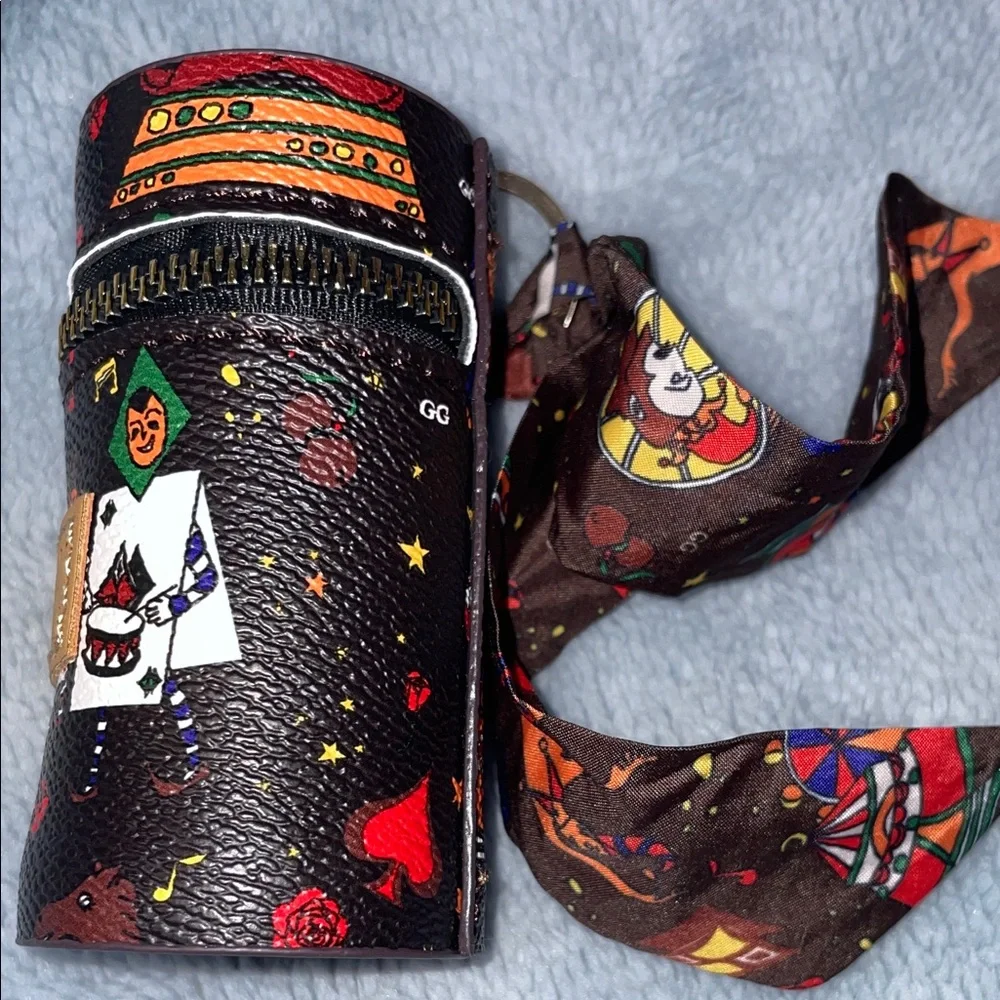 Vogue New Famous Bag Charm “Vintage Circus “Mini Scarf Barrel -zipper
